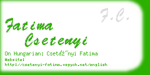 fatima csetenyi business card